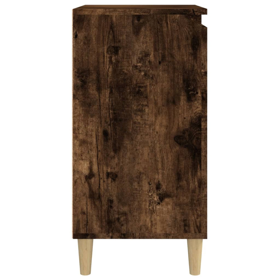 Nachtkastje 40X35X70 Cm Bewerkt Hout Gerookt Eikenkleurig
