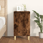 Nachtkastje 40x35x70 cm bewerkt hout gerookt eiken
