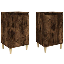 Nachtkastjes 2 St 40X35X70 Cm Bewerkt Hout Gerookt Eikenkleurig