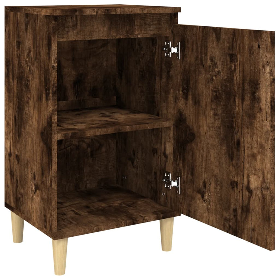Nachtkastjes 2 St 40X35X70 Cm Bewerkt Hout Gerookt Eikenkleurig