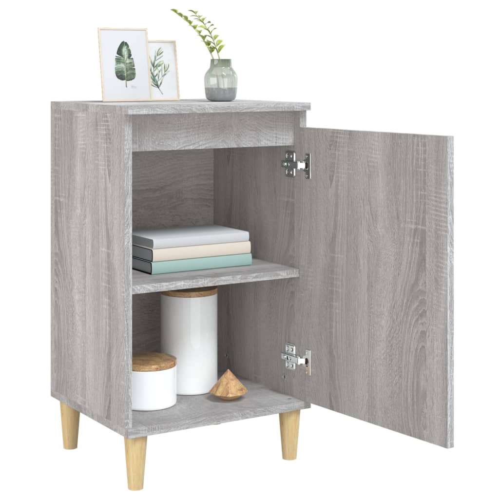Nachtkastje 40X35X70 Cm Bewerkt Hout Grijs Sonoma Eikenkleurig
