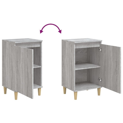 Nachtkastje 40X35X70 Cm Bewerkt Hout Grijs Sonoma Eikenkleurig