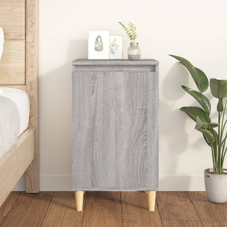 Nachtkastje 40X35X70 Cm Bewerkt Hout Grijs Sonoma Eikenkleurig