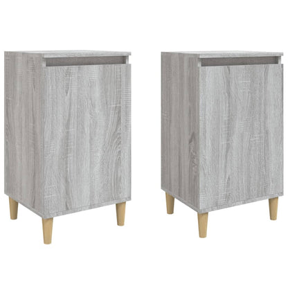 Nachtkastjes 2 St 40X35X70 Cm Bewerkt Hout Grijs Sonoma Eiken