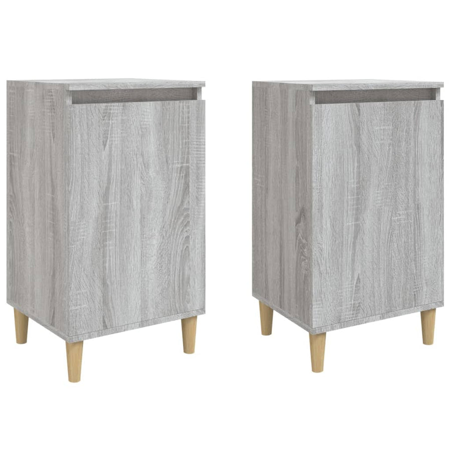Nachtkastjes 2 St 40X35X70 Cm Bewerkt Hout Grijs Sonoma Eiken
