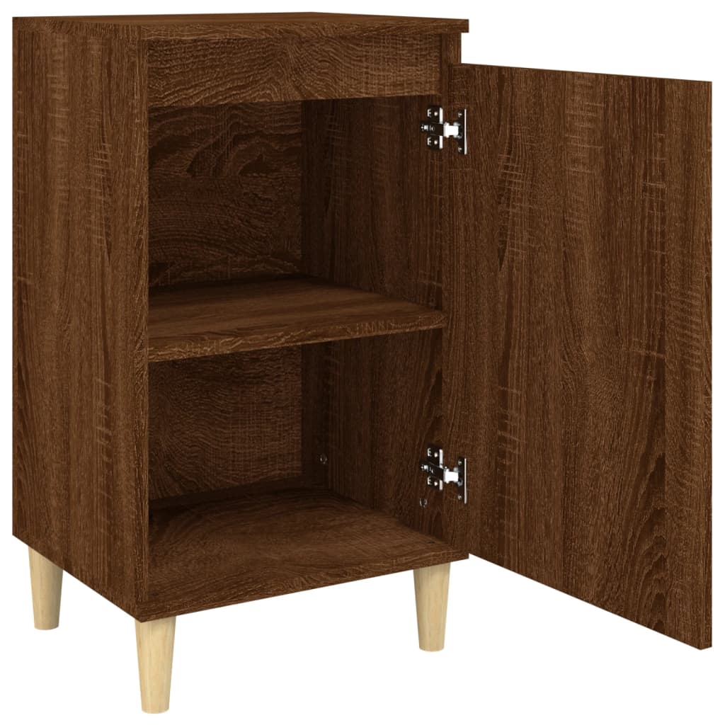Nachtkastje 40X35X70 Cm Bewerkt Hout Bruin Eikenkleur