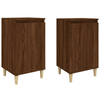 Nachtkastjes 2 St 40X35X70 Cm Bewerkt Hout Bruin Eikenkleur