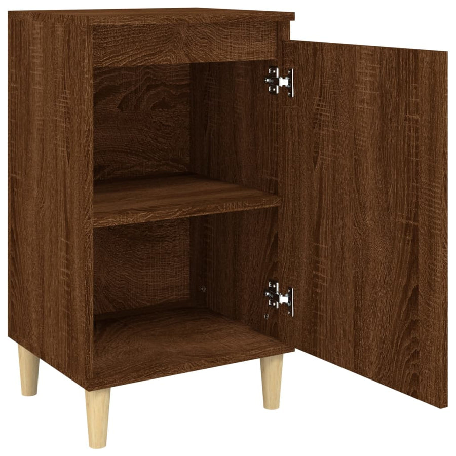 Nachtkastjes 2 St 40X35X70 Cm Bewerkt Hout Bruin Eikenkleur