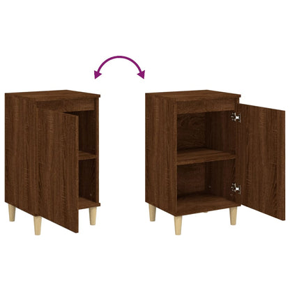Nachtkastjes 2 St 40X35X70 Cm Bewerkt Hout Bruin Eikenkleur