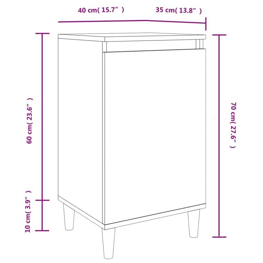 Nachtkastjes 2 St 40X35X70 Cm Bewerkt Hout Bruin Eikenkleur
