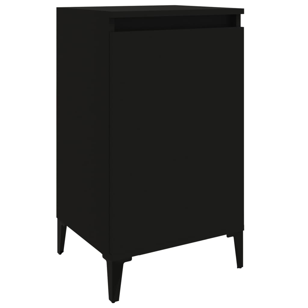Nachtkastjes 2 St 40X35X70 Cm Bewerkt Hout Zwart