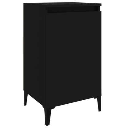 Nachtkastjes 2 St 40X35X70 Cm Bewerkt Hout Zwart