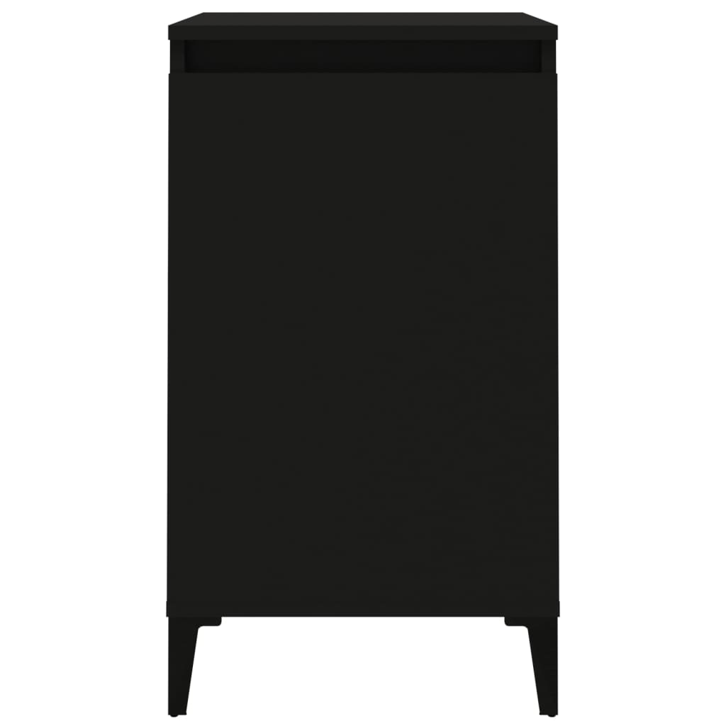 Nachtkastjes 2 St 40X35X70 Cm Bewerkt Hout Zwart