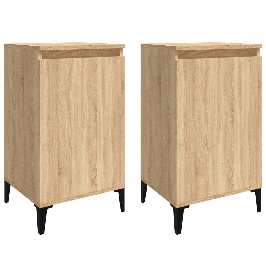 Nachtkastjes 2 St 40X35X70 Cm Bewerkt Hout Sonoma Eikenkleurig