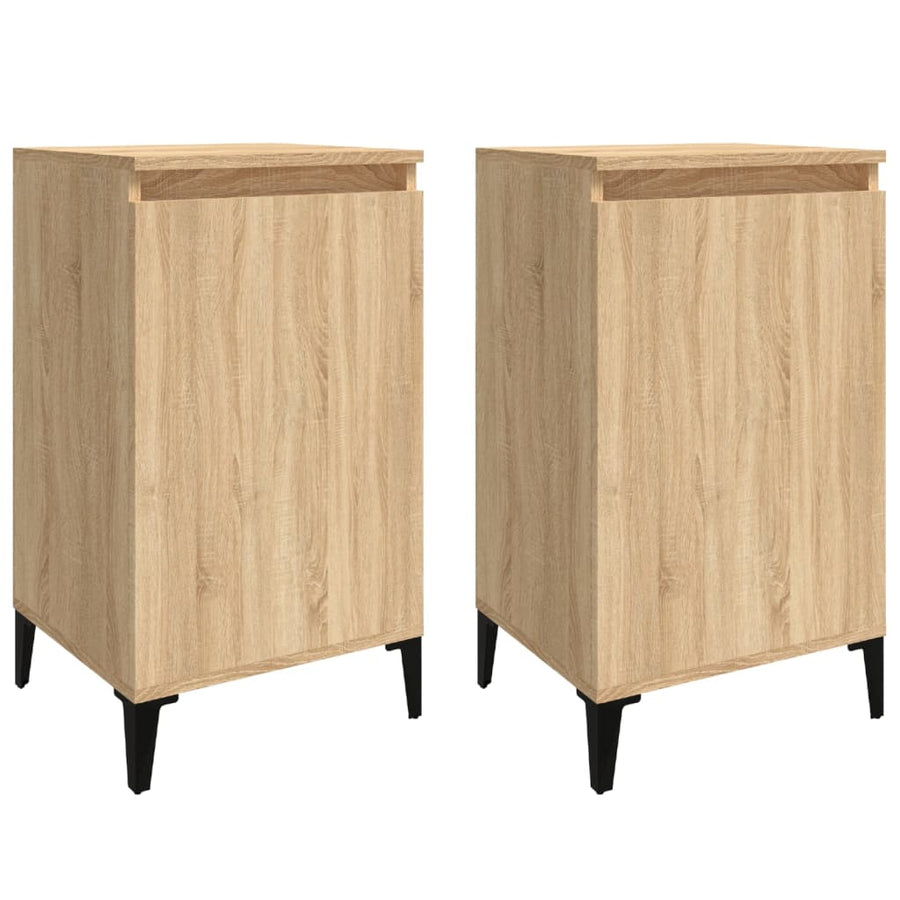 Nachtkastjes 2 St 40X35X70 Cm Bewerkt Hout Sonoma Eikenkleurig
