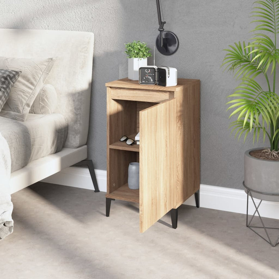 Nachtkastjes 2 St 40X35X70 Cm Bewerkt Hout Sonoma Eikenkleurig