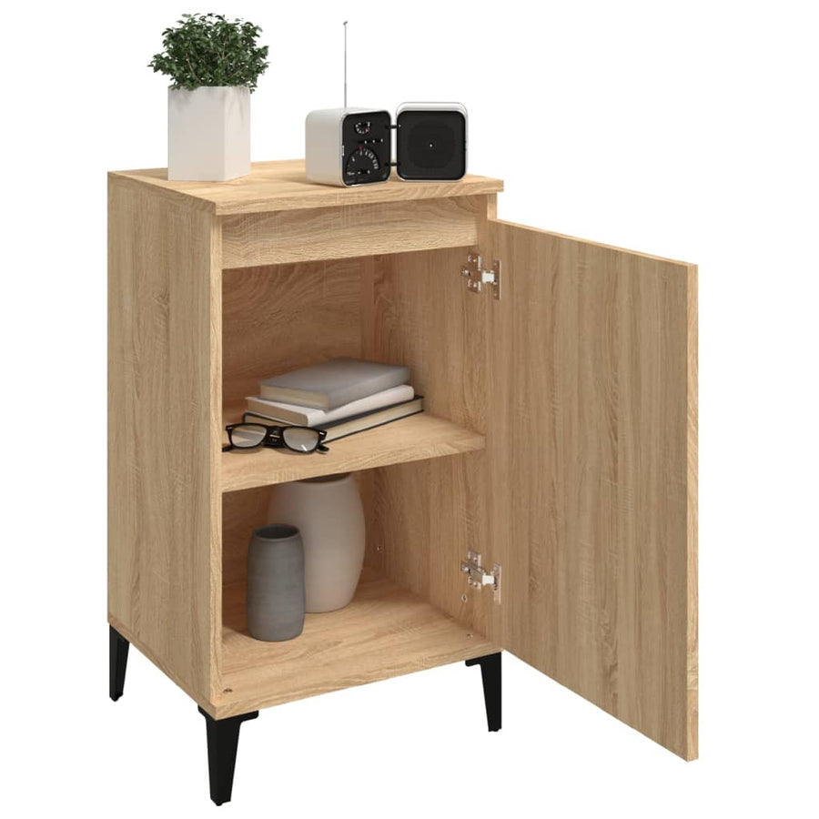 Nachtkastjes 2 St 40X35X70 Cm Bewerkt Hout Sonoma Eikenkleurig