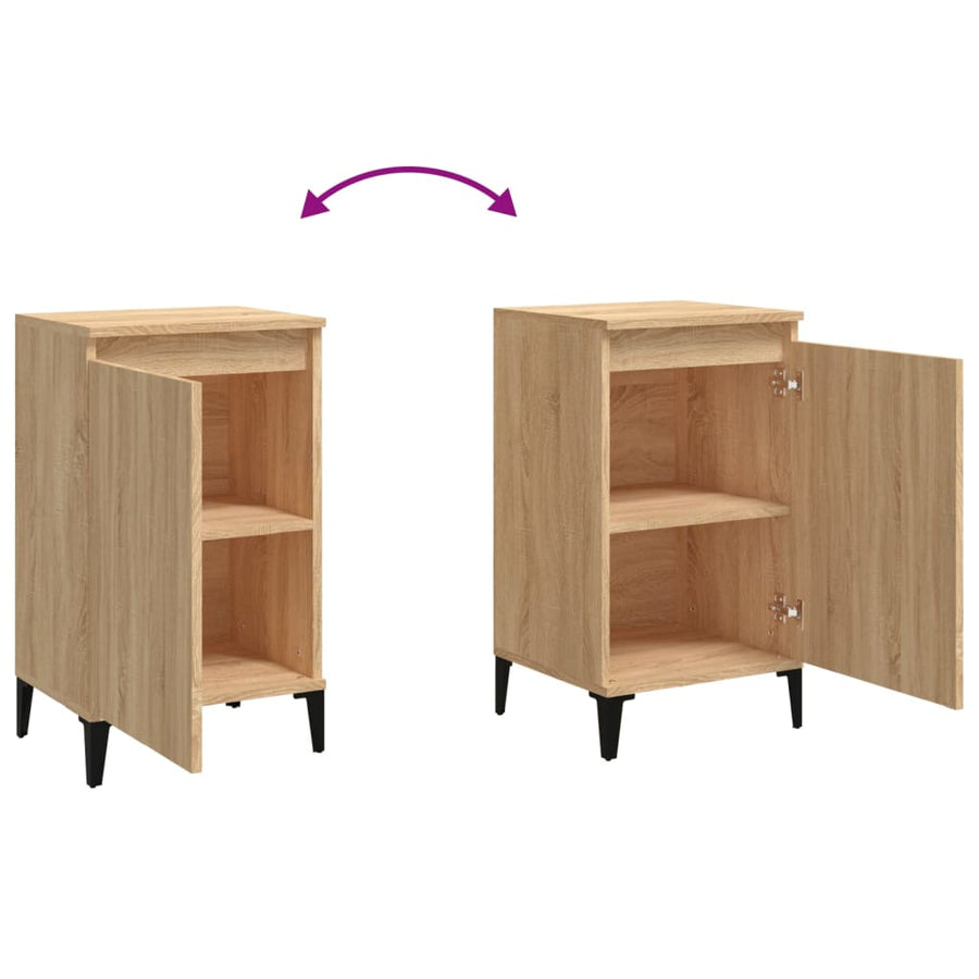 Nachtkastjes 2 St 40X35X70 Cm Bewerkt Hout Sonoma Eikenkleurig