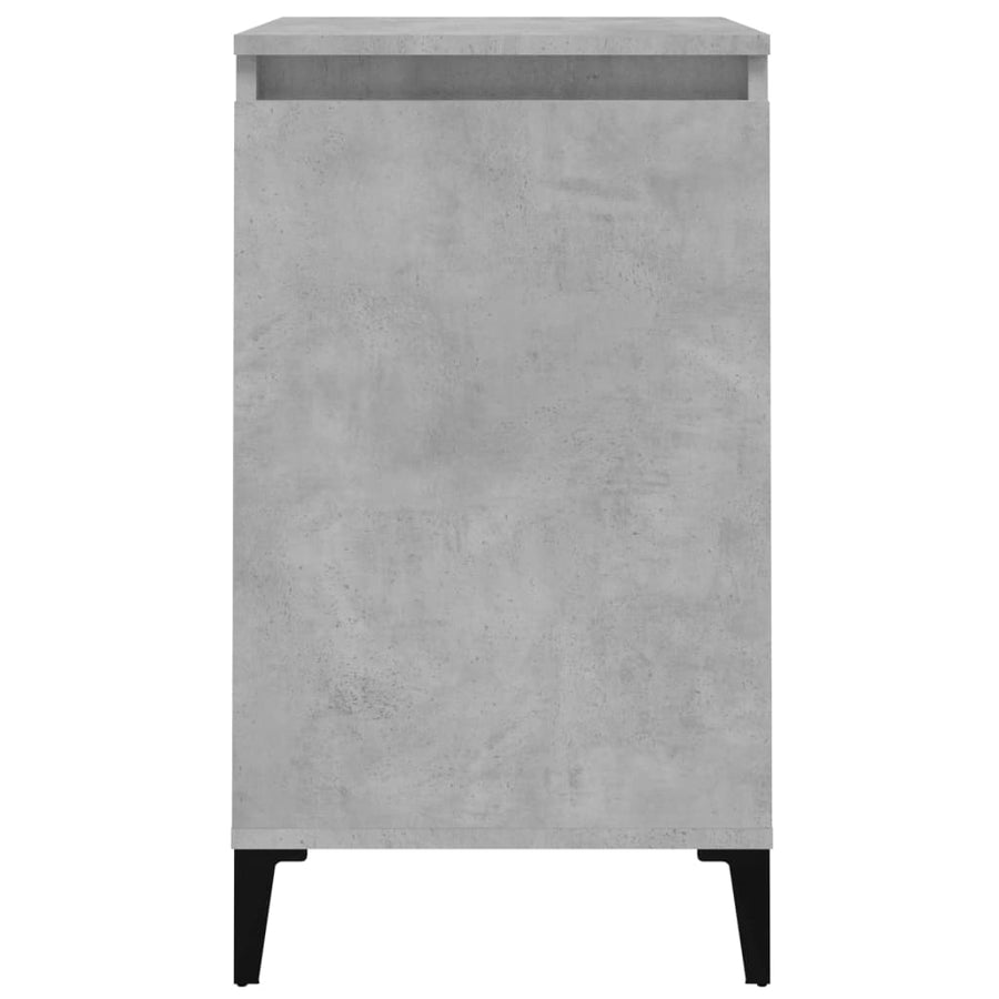 Nachtkastje 40X35X70 Cm Bewerkt Hout Betongrijs