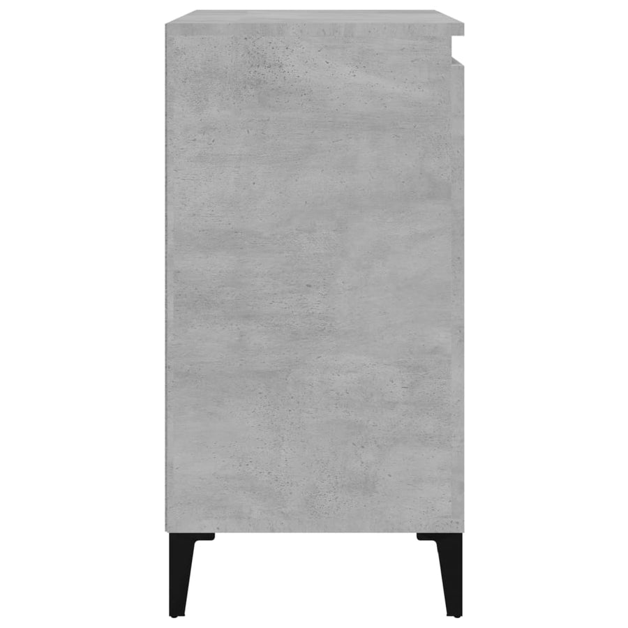 Nachtkastje 40X35X70 Cm Bewerkt Hout Betongrijs