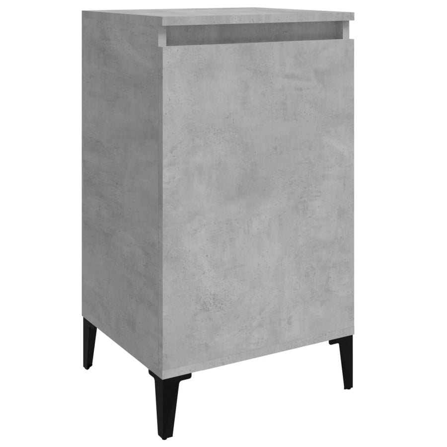 Nachtkastjes 2 St 40X35X70 Cm Bewerkt Hout Betongrijs