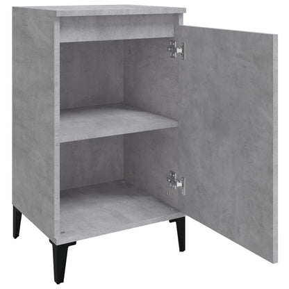 Nachtkastjes 2 St 40X35X70 Cm Bewerkt Hout Betongrijs
