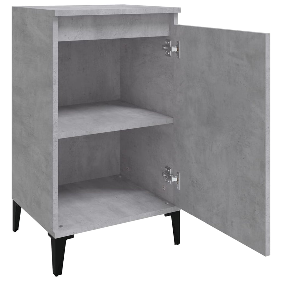 Nachtkastjes 2 St 40X35X70 Cm Bewerkt Hout Betongrijs