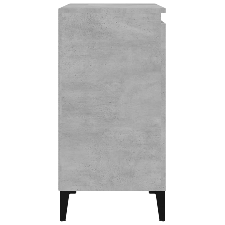 Nachtkastjes 2 St 40X35X70 Cm Bewerkt Hout Betongrijs