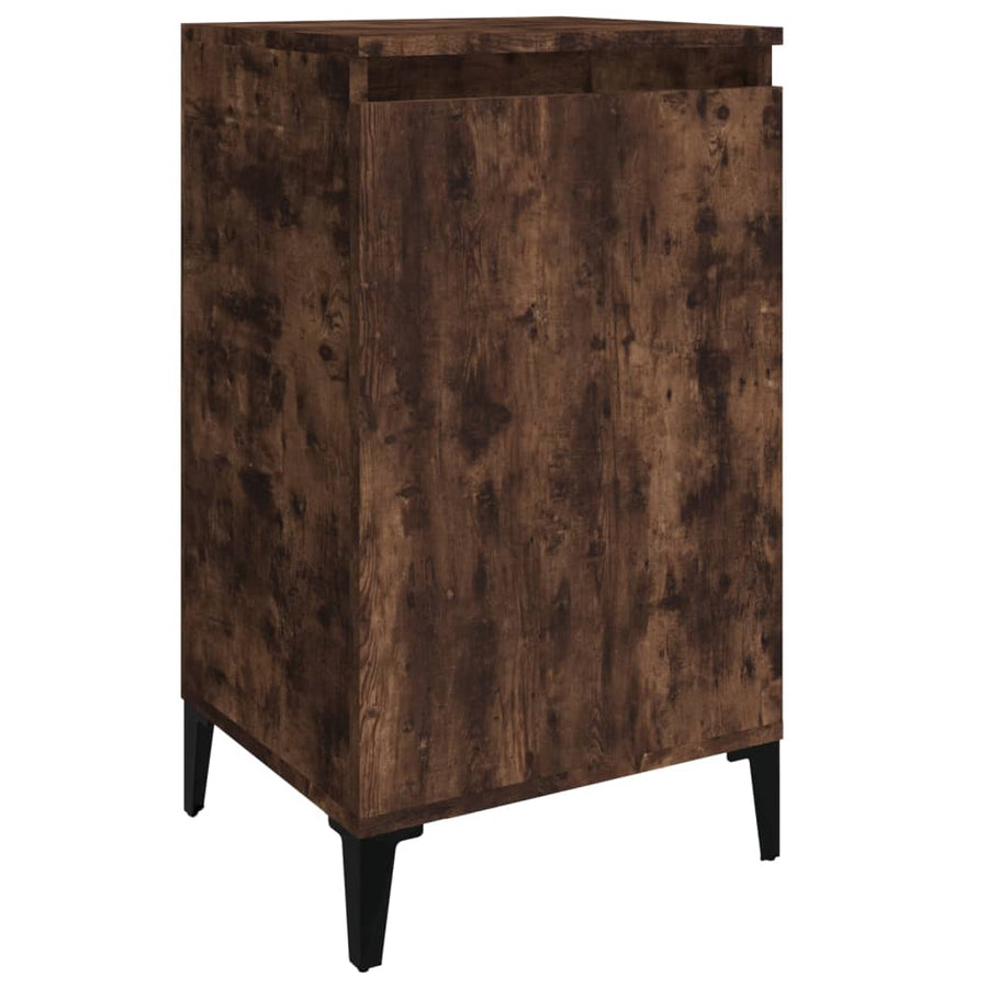 Nachtkastjes 2 St 40X35X70 Cm Bewerkt Hout Gerookt Eikenkleurig