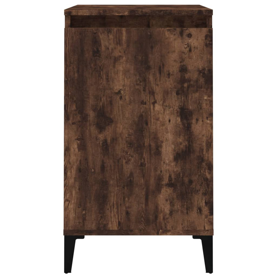 Nachtkastjes 2 St 40X35X70 Cm Bewerkt Hout Gerookt Eikenkleurig