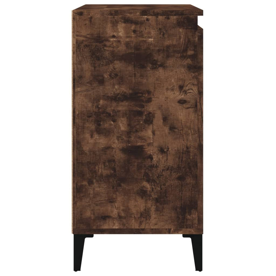 Nachtkastjes 2 St 40X35X70 Cm Bewerkt Hout Gerookt Eikenkleurig