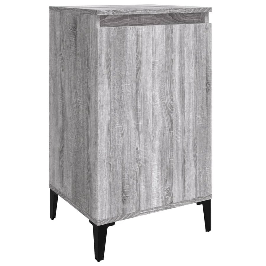 Nachtkastje 40X35X70 Cm Bewerkt Hout Grijs Sonoma Eikenkleurig