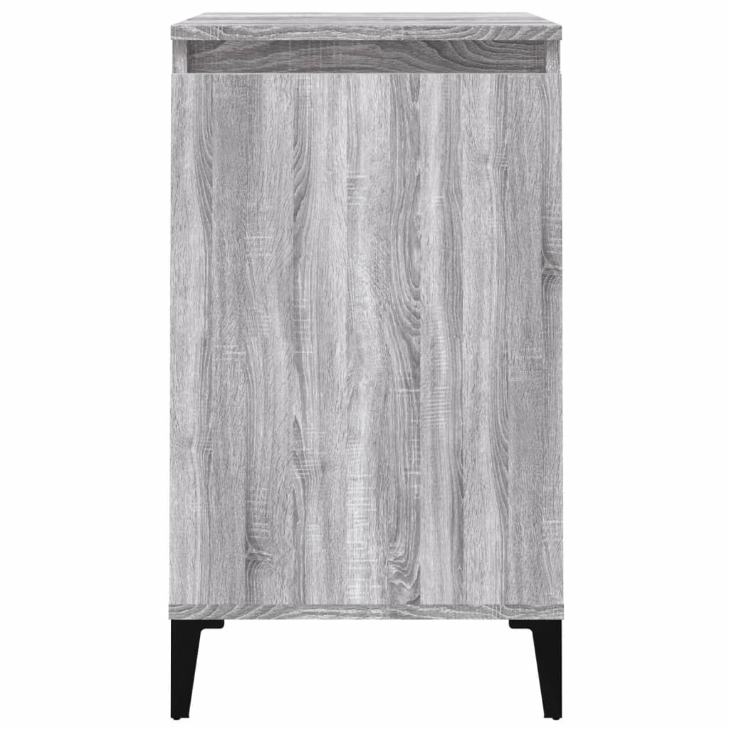 Nachtkastje 40X35X70 Cm Bewerkt Hout Grijs Sonoma Eikenkleurig