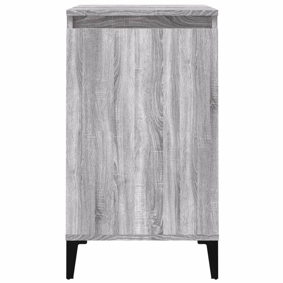 Nachtkastje 40X35X70 Cm Bewerkt Hout Grijs Sonoma Eikenkleurig