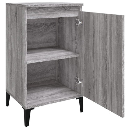 Nachtkastje 40X35X70 Cm Bewerkt Hout Grijs Sonoma Eikenkleurig