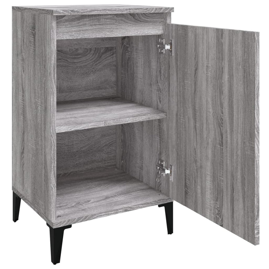 Nachtkastje 40X35X70 Cm Bewerkt Hout Grijs Sonoma Eikenkleurig