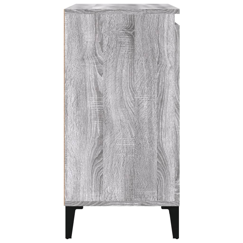 Nachtkastje 40X35X70 Cm Bewerkt Hout Grijs Sonoma Eikenkleurig
