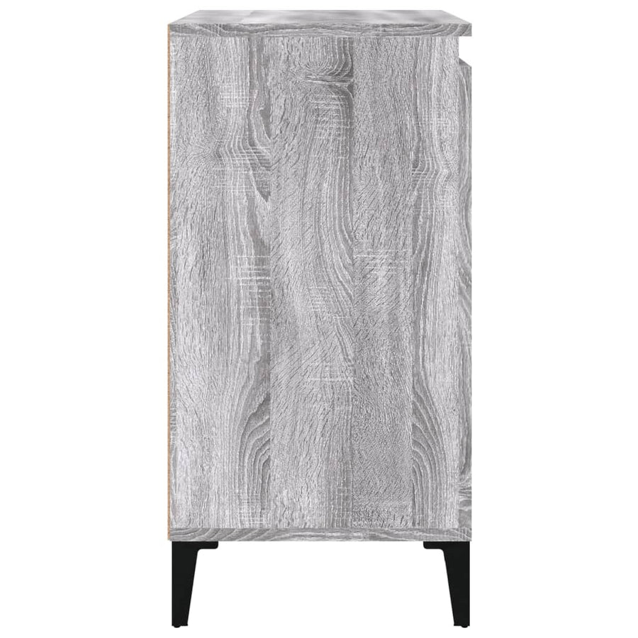 Nachtkastje 40X35X70 Cm Bewerkt Hout Grijs Sonoma Eikenkleurig