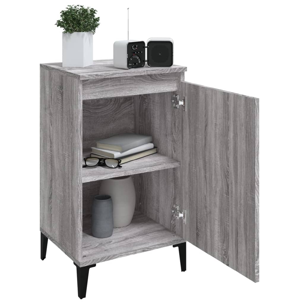 Nachtkastjes 2 St 40X35X70 Cm Bewerkt Hout Grijs Sonoma Eiken