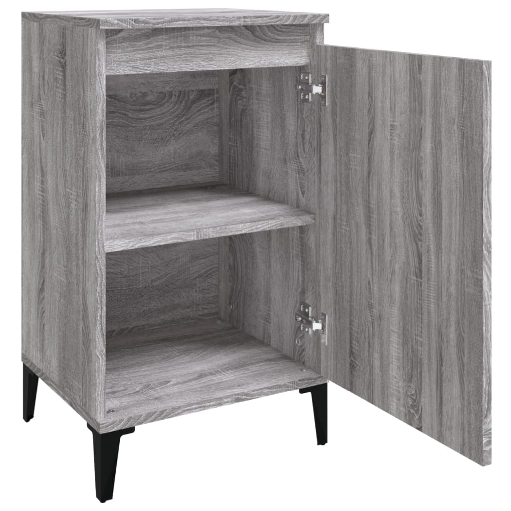 Nachtkastjes 2 St 40X35X70 Cm Bewerkt Hout Grijs Sonoma Eiken