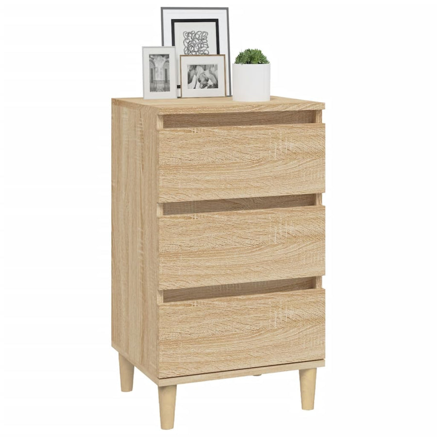 Nachtkastje 40X35X70 Cm Bewerkt Hout Sonoma Eikenkleurig
