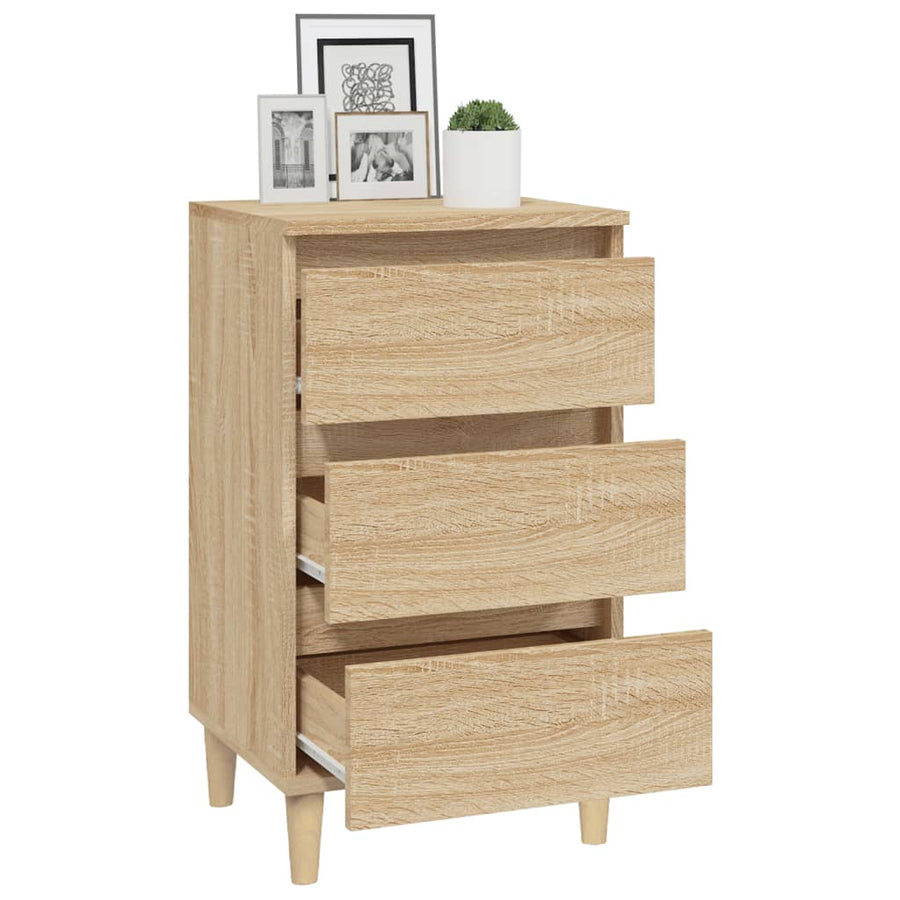 Nachtkastje 40X35X70 Cm Bewerkt Hout Sonoma Eikenkleurig