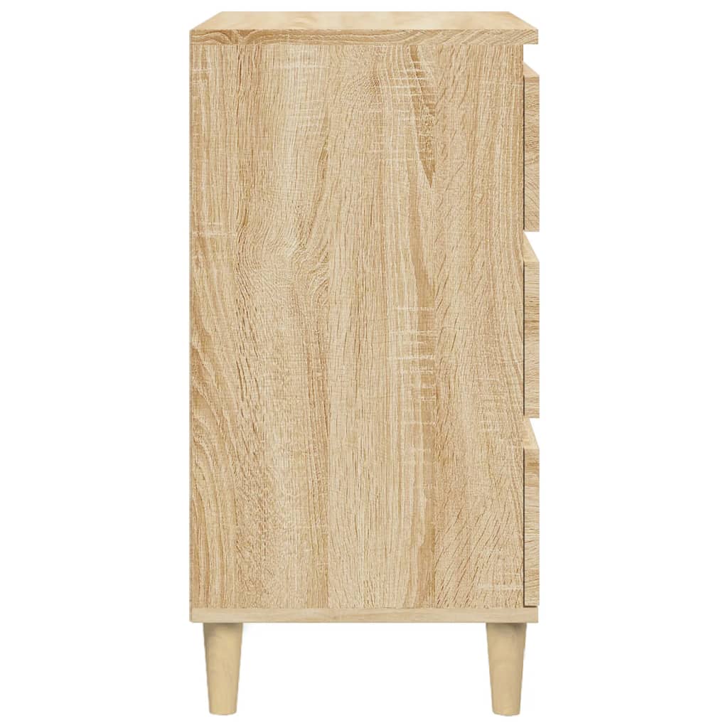 Nachtkastje 40X35X70 Cm Bewerkt Hout Sonoma Eikenkleurig