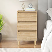 Nachtkastje 40x35x70 cm bewerkt hout sonoma eiken