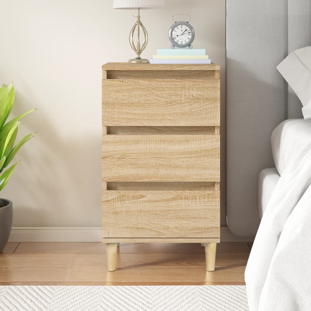 Nachtkastje 40X35X70 Cm Bewerkt Hout Sonoma Eikenkleurig