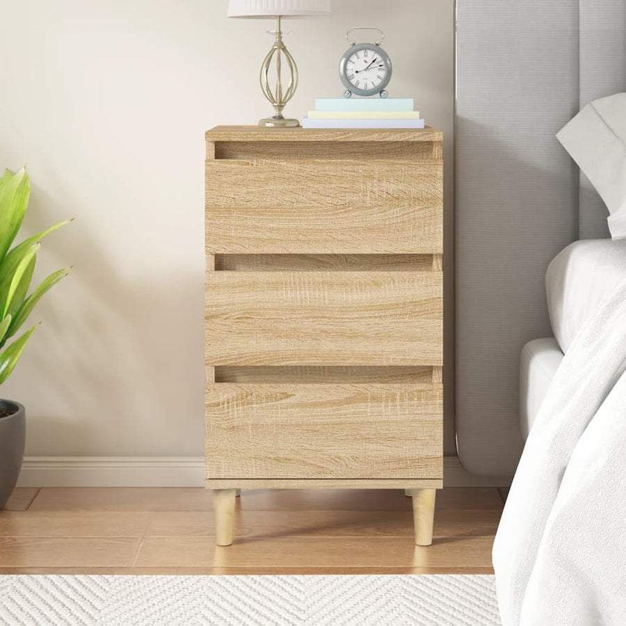 Nachtkastje 40X35X70 Cm Bewerkt Hout Sonoma Eikenkleurig