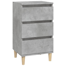 Nachtkastje 40X35X70 Cm Bewerkt Hout Betongrijs