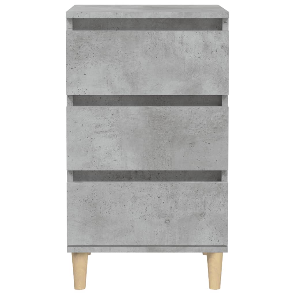 Nachtkastje 40X35X70 Cm Bewerkt Hout Betongrijs