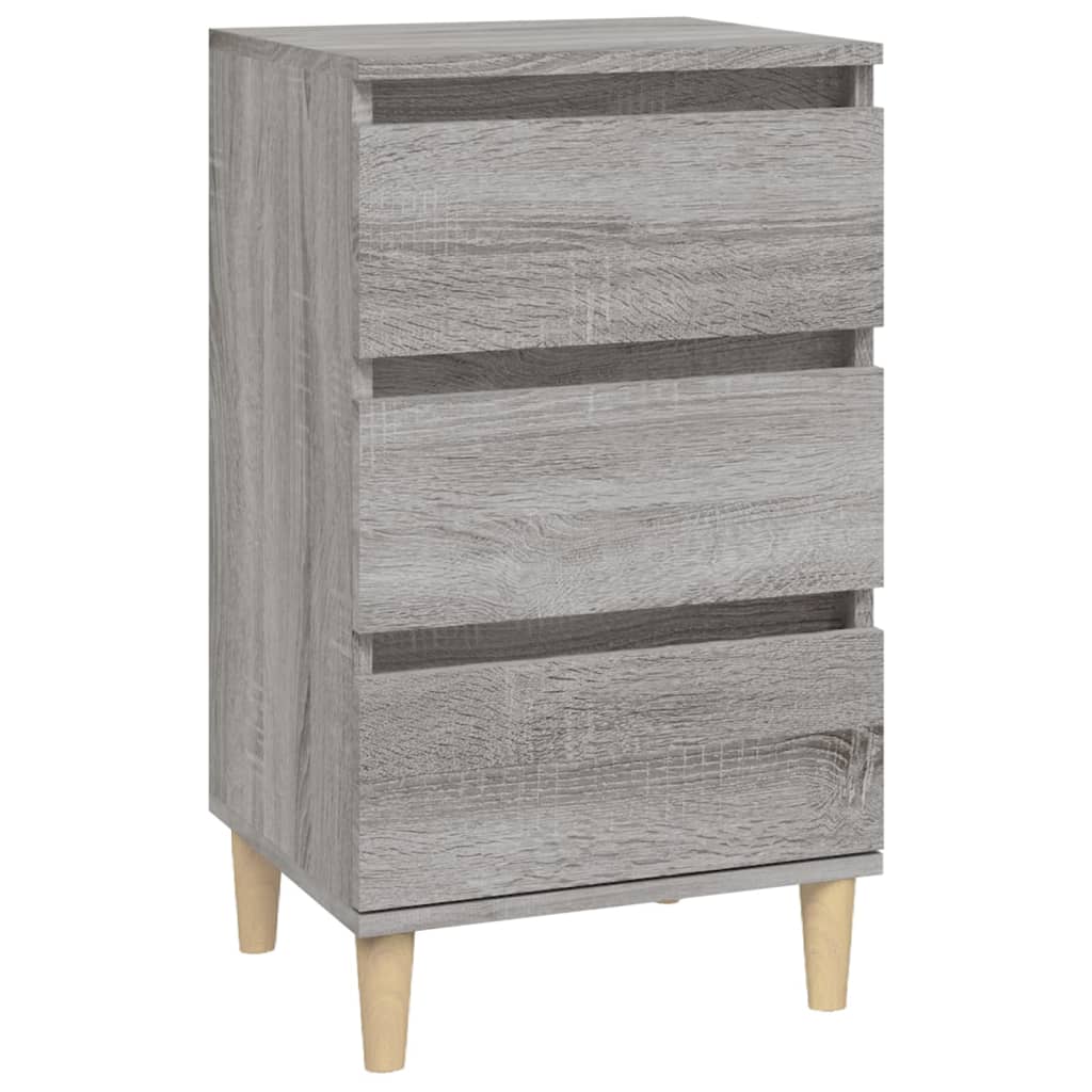 Nachtkastje 40X35X70 Cm Bewerkt Hout Grijs Sonoma Eikenkleurig