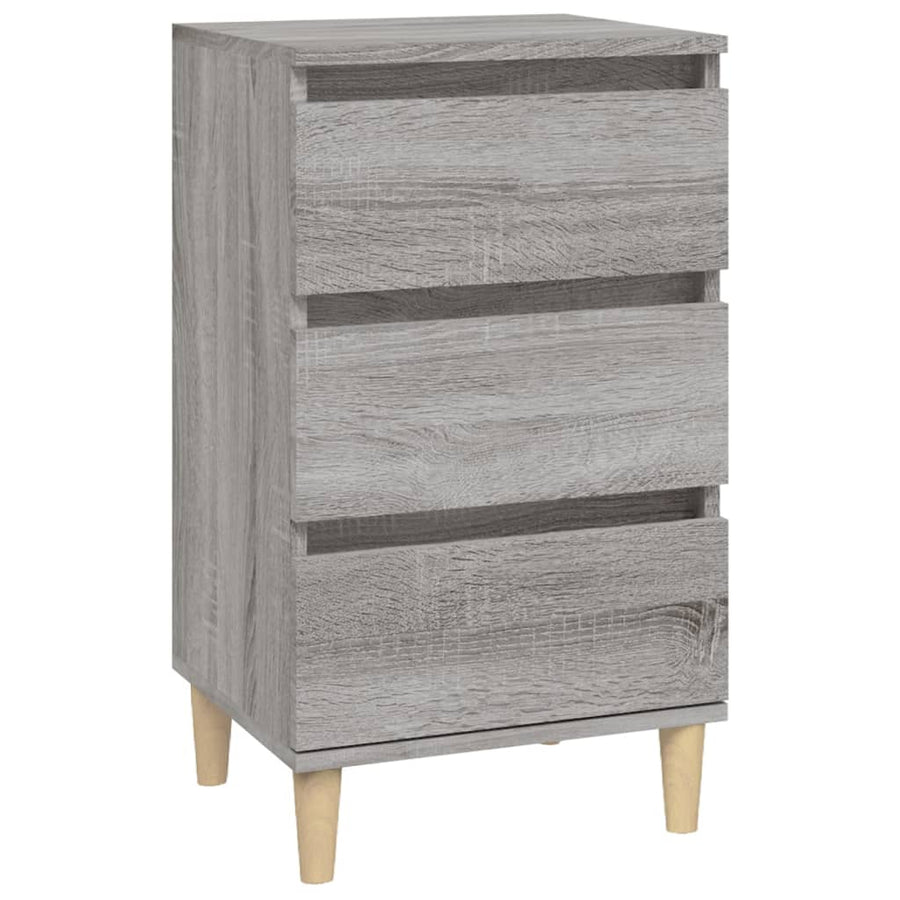 Nachtkastje 40X35X70 Cm Bewerkt Hout Grijs Sonoma Eikenkleurig